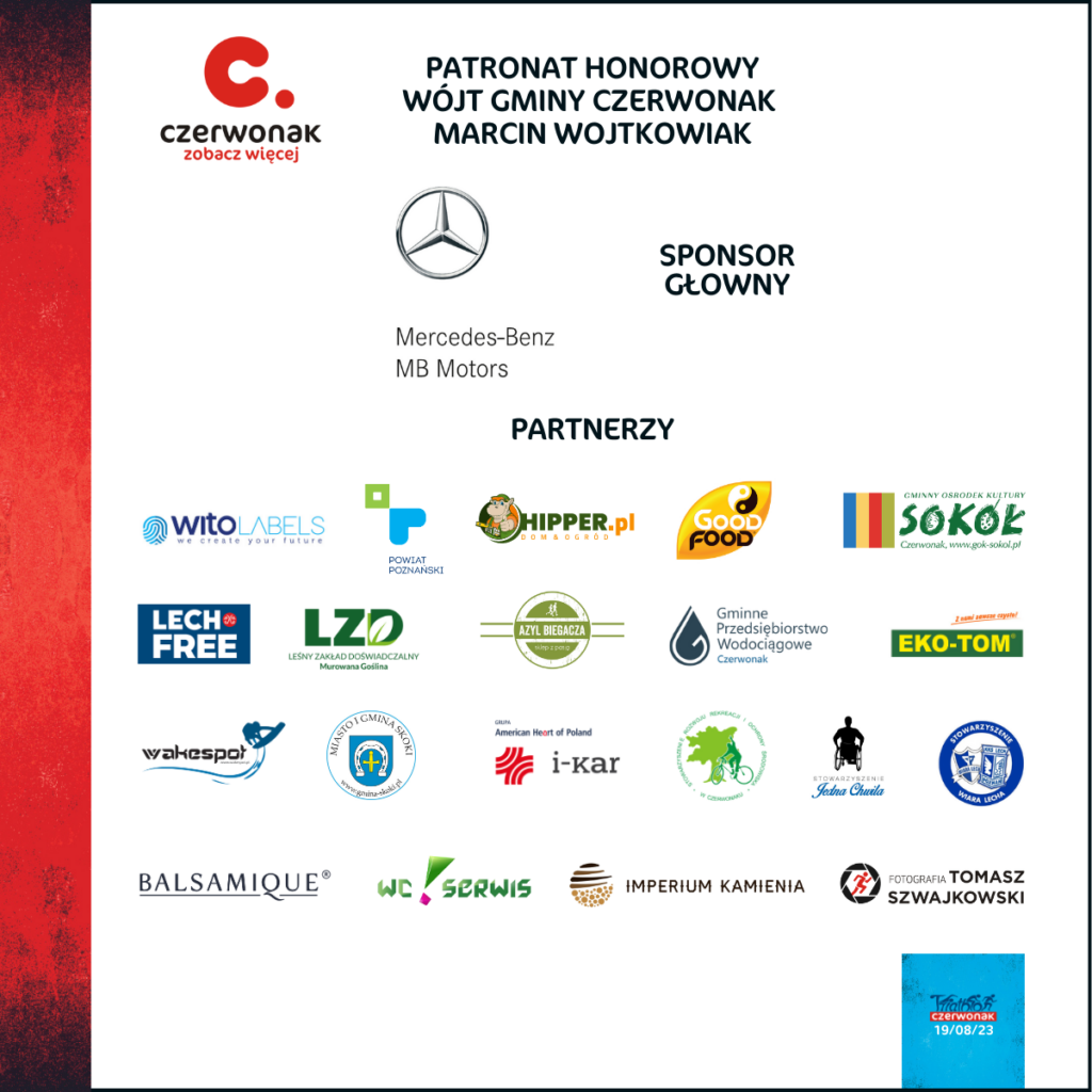 logotypy partnerów i sponsorów Triathlonu 2023