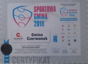 certyfikat wyróżnienia sportowa gmina 2018